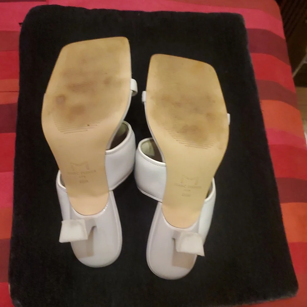 Marc Fisher Cream Women's Mules - Picture 5 of 10